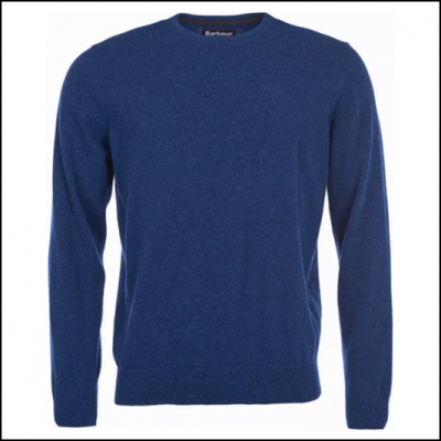 Barbour Essential Crew Neck Jumper Deep Blue 1