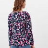 Joules Harbour Print Long Sleeve Jersey Top Navy Floral 3