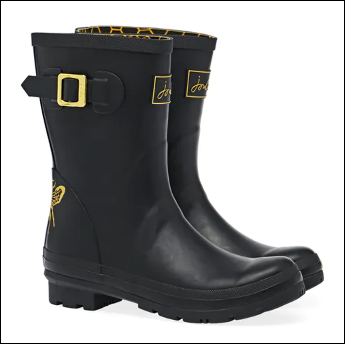 Joules Molly Mid Height Wellies Gold Ducks | Ernest Doe Shop