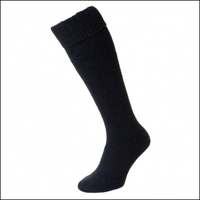 HJ Hall Wellington Boot Sock Navy Blue 1