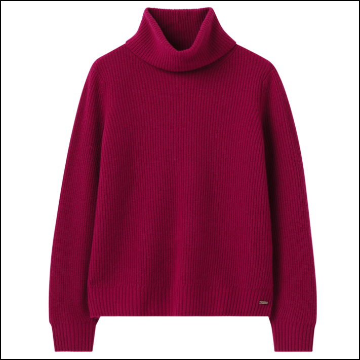 berry polo neck jumper