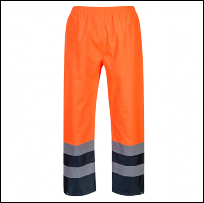 Portwest S486 Hi-Vis Two Tone Traffic Trousers Orange-Navy 1