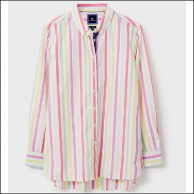 Crew Clothing Girlfriend Stripe Shirt Multi-Stripe 1