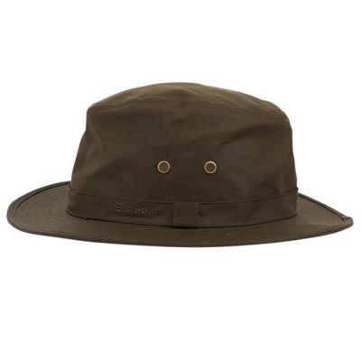 Barbour Dawson Wax Safari Hat Olive | Ernest Doe Shop