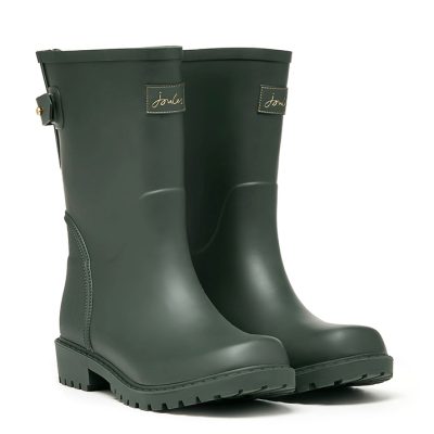 Joules Wistow Adjustable Mid Height Wellies Green